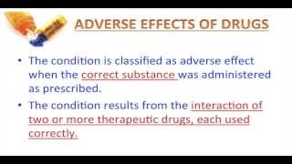 Lesson 6  Adverse Effect vs Poisoning [upl. by Claybourne]