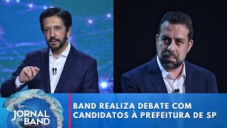 Nunes e Boulos fazem debate do segundo turno na tela da Band  Jornal da Band [upl. by Zeiler]