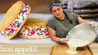 Making 28000 Pastries a Week in a Small Brooklyn Bakery  On The Line  Bon Appétit [upl. by Ailices]