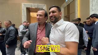 AMIR KHAN HELPED BOMAC WHEN HE WAS IN TROUBLE IN THE UK  candid about Tyson fury vs Ngannou Esnews [upl. by Snodgrass]