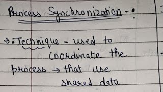 Process Synchronization  independent and cooperating process in operating system shikshacs [upl. by Naniac636]