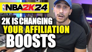 AFFILIATIONS BOOSTS CHANGE  NBA 2K24 NEWS UPDATE [upl. by Auburn475]