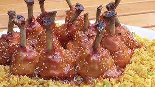 Sesame Chicken  How To Make Sesame Chicken Legs  Chinese Food Recipe [upl. by Esinehs]