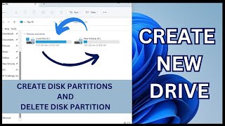 How to Create a Partition and Delete Unallocated Partitions in Windows 10 amp Windows 11 [upl. by Ociredef654]