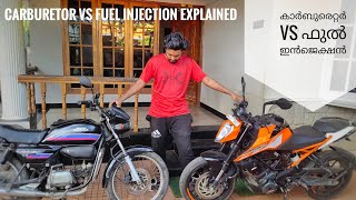 Carburetor vs Fuel Injection Explained Malayalam [upl. by Notwal386]