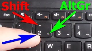 How to type Additional Symbols Lenovo B5130 laptop AltGr [upl. by Lodhia]