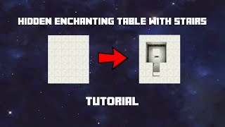 Tutorial Hidden Level 30 Enchanting Table With Stairs [upl. by Annodas]