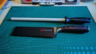 Paudin Santoku 7in kitchen knife review Amazon [upl. by Christianna]