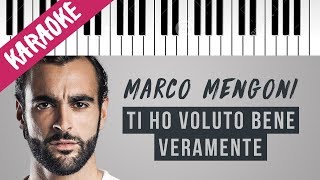 Marco Mengoni  Ti Ho Voluto Bene Veramente  Piano Karaoke con Testo [upl. by Ecyla165]