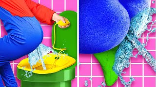 MUST TRY MARIO PARENTING HACKS ⭐️ Cool Toilet Hacks🚽 and Gadgets That Work by 123 GO [upl. by Cyler]