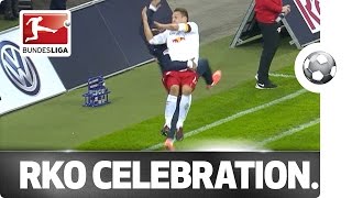 Wrestling Celebration Mimics Randy Ortons RKO Move [upl. by Enaerb]