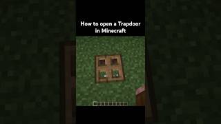 How to open a Trapdoor in Minecraft minecraft [upl. by Itaws714]