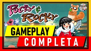 Pocky amp Rocky SNES  Gameplay Completa [upl. by Klarika985]