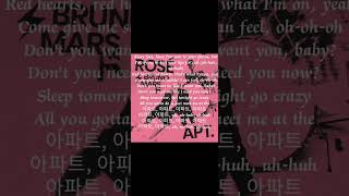 Apt Karaoke brunomars rosekpoptrendingshorts cover [upl. by Ahsitra73]