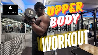 4 Mins Dumbbell Upperbody Workout For Strength amp Size [upl. by Rotow]