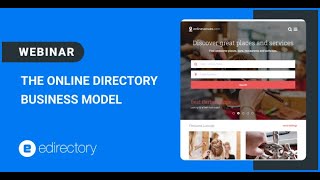 eDirectory Webinar  The Online Directory Business Model [upl. by Nolita]