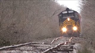 Blasting down bad track Doubleheader on the NDampW Railway Maumee and Western [upl. by Maryann682]