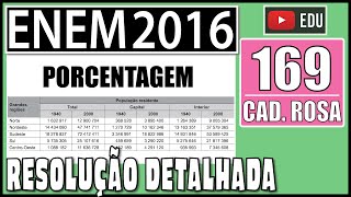 ENEM 2016 169 📕 PORCENTAGEM O censo demográfico é um levantamento estatístico que permite a [upl. by Doowrehs]