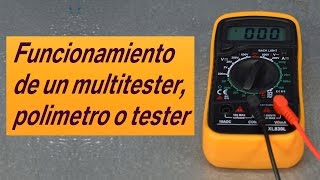 Funcionamiento de un multitester o polimetro curso basico [upl. by Karry]