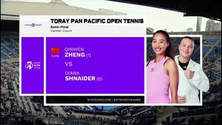 Qinwen Zheng vs Diana Shnaider  Toray Pan Pacific Open Tennis  SF [upl. by Megargee]