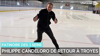 Philippe Candeloro de retour à la patinoire des 3 Seine à Troyes pour présenter son futur spec [upl. by Bernardi]