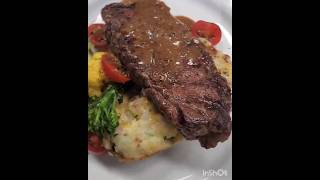 GRILLED STEAK TWICE BAKE POTATO  SAUTE CAULIFLOWER HEIDI TOMATOES BROCOLINI [upl. by Elinad]