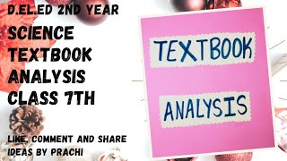 textbook analysis file  class 7th  DElEd 2nd year  2022 [upl. by Merwyn592]