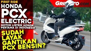 Honda PCX Electric 2019 l First Ride Review l GridOto [upl. by Elleahcim]