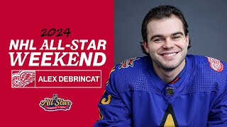 Alex DeBrincat at the 2024 NHL All Star Game [upl. by Nessnaj]