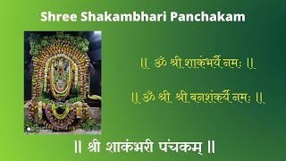 Shree Shakambari Panchakam  Shakambhari Banashnkari Devi Stotram [upl. by Eneryc645]