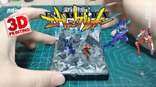 Miniature EVA Unit 1 and Unit 2 3D Printed Evangelion [upl. by Atiras]