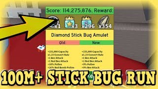 OP STICK BUG RUN 100M SCORE w McProseph  Roblox Bee Swarm Simulator [upl. by Daffie554]