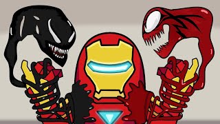 Ironman vs Venom and Carnage in Among us Full Movie  Spiderman  Avengers Cartoon Movie [upl. by Ztirf]