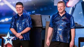 Organ duo Tony and Andrew try to raise the roof  Audition Week 1  Britains Got Talent 2015 [upl. by Power]