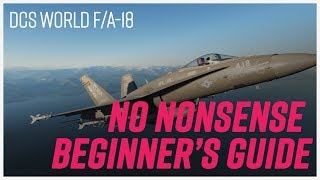 DCS FA18 No Nonsense Beginners Tutorial  Startup Basic Air Weapons amp Landing [upl. by Didi]