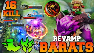 New Barats Revamp Gameplay  MLBB Barats Best Build 2023 Tutorial Guide Jungle Tank Build MLBB [upl. by Nova]