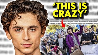 Timothée Chalamet Sparks Chaos at His Own Lookalike Contest in NYC [upl. by Aisat668]