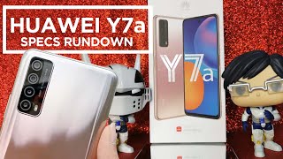 HUAWEI Y7A SPECS RUNDOWN 48MP AI Quad Camera big screen big storage and more [upl. by Icam]