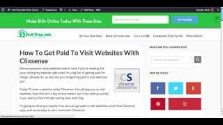 How To Get Paid To Visit Websites WIth Clixsense [upl. by Larson423]