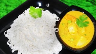 Idiyappam amp Salna gravy – Traditional kongunadu style இடியாப்பம் சால்னா [upl. by Emlynne]