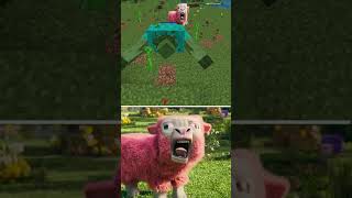 Pink Sheep VS Mutant Zombie Minecraft 🆚 A Minecraft Movie Trailer [upl. by Brottman]