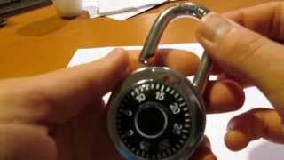 How to unlock a combination lock no paper no pens no aluminum [upl. by Pelaga]