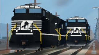 Roblox Rails Unlimited  Railfanning at Port Axiom [upl. by Shirline]