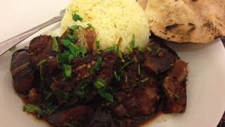 Tamarind Eggplant Masala Healthy GlutenFree DairyFree OilFree Vegan  One Minute Recipes [upl. by Cheung474]