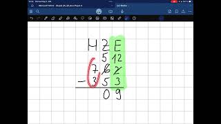 schriftliche Subtraktion Minus mit einem Übertrag im Zahlenraum bis 1000 [upl. by Monney]