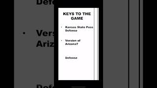 Arizona vs Kansas State Prediction collegefootball predictions arizonawildcats [upl. by Laspisa]