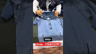 Denim Pattern Hoody Rs 350🔥 Men’s Fashion shorts Denim hoody ytshorts viral [upl. by Allisan551]