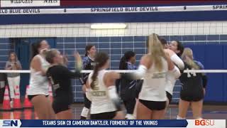 Perrysburg Battles Back to Beat Springfield in Volleyball [upl. by Airdnahc24]