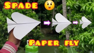 Easy spade paper fly craft tutorial for kids ❤️ Easy paper craft ideas 💡 for beginners [upl. by Yenahs]