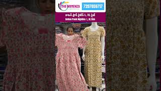 Cotton Frock Nighties L XL size  Nighties wholesale and retail shop in Hyderabad The Womenza [upl. by Attener]